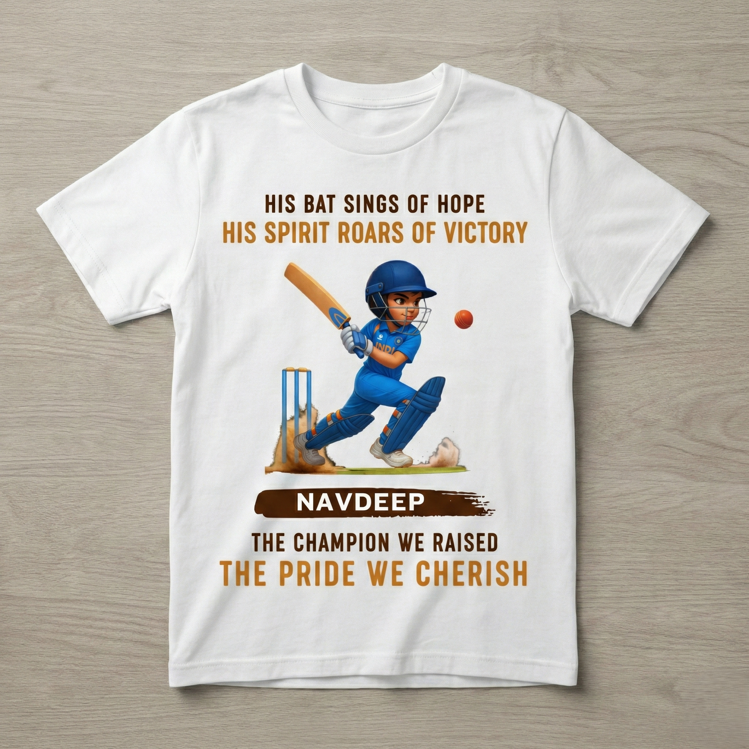 Personalized Cricket T-Shirts for Kids
